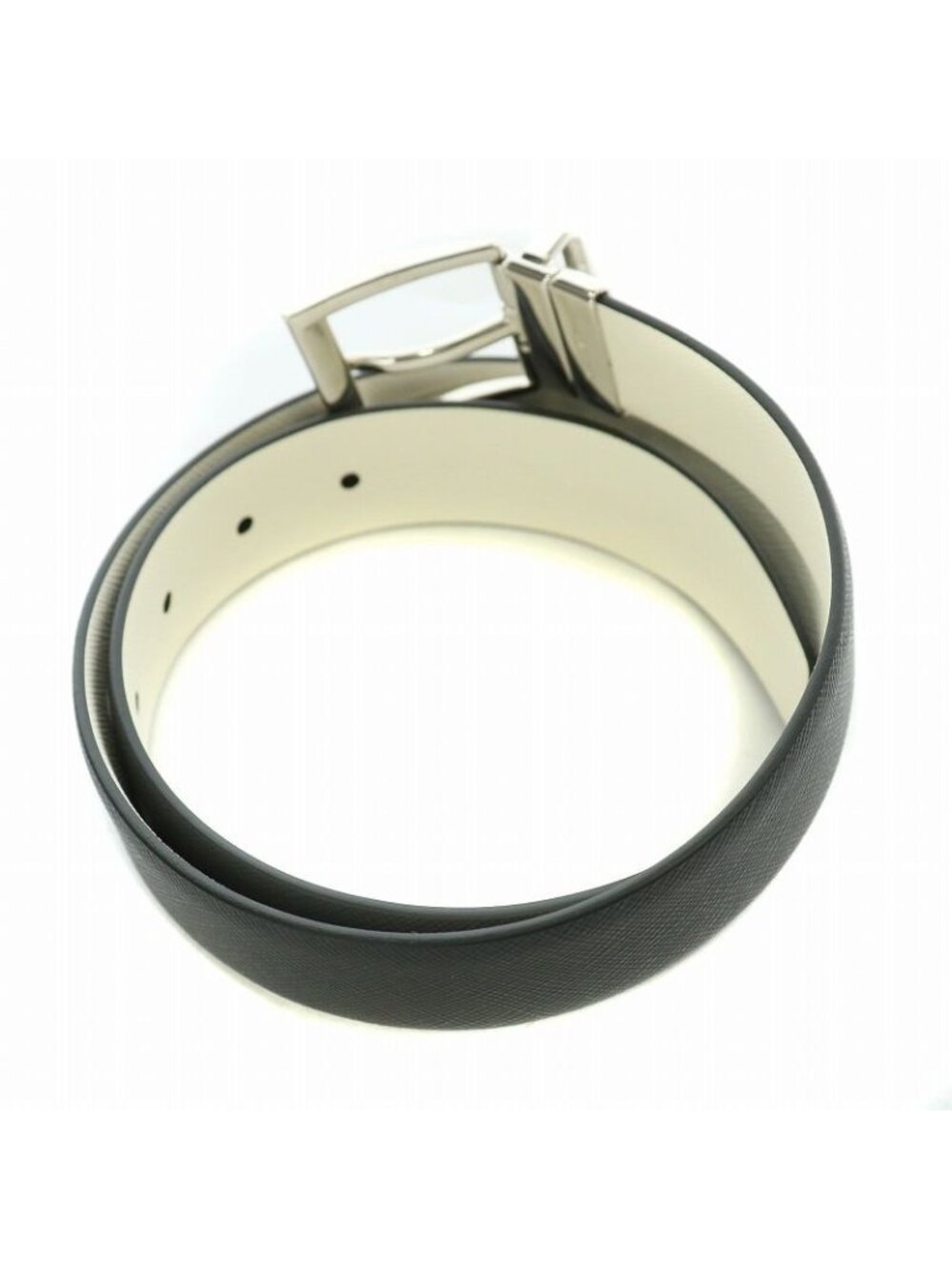Prada Belt Leather Logo Black BB - Picture 2 of 6